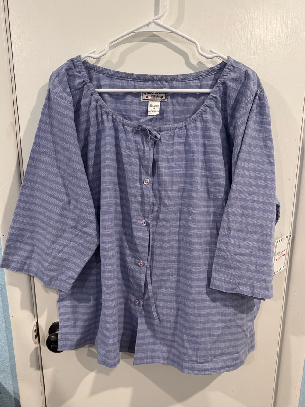 NWT Vintage Quizz Jeans Woman Shirt size 18 100% cotton lightweight casual